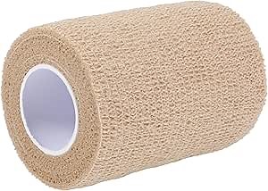 Henry Schein Premium Self-Adherent Elastic Stretch Bandage – 3" x 5 Yards, Tan – Box of 24 Rolls – Flexible, Contains Latex, Medical Wrap for Compression & Wound Support