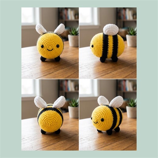 Mini Bumble Bee Crochet Pattern PDF, Bumblebee Crochet, Beginner Amigurumi Bee Plush, Easy Beginner Crochet Pattern, Easter Crochet Gift Toy