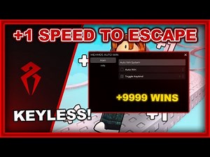 2025 🔥 KEYLESS +1 SPEED TO ESCAPE SCRIPT 🔥 AUTO FARM TO UNLOCK EVERY UPGRADE 🔥 ROBLOX GUI