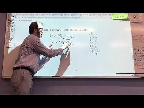 8th grade math (1-3) rounding square roots to the nearest tenth