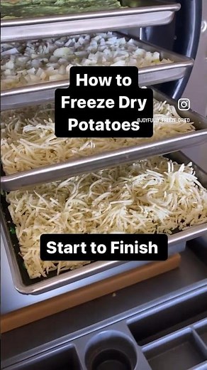 How to a freeze dry potatoes—start to finish. #freezedried #shorts #harvestright #freezedryer #spud