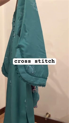 Cross stitch Embroidered three piece suit 🌸 #lawnsuits #dress #fashion