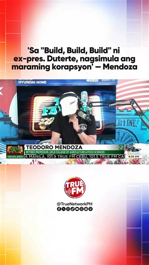 Nagsimula umano ang korapsyon sa "Build, Build, Build" program ni dating pangulong Rodrigo Duterte, ayon kay Teodoro Mendoza, retired professor ng UPLB College of Agriculture & Food Sciences. Idiniin pa ni Mendoza, dumoble pa ito sa panahon ni Pres. Bongbong Marcos. Pakinggan ang full interview sa True FM Facebook page and News5 YouTube channel. #TedFailonAndDJChacha #DitoTayoSaTotoo #SaTrue #TrueFM #Truetv | 105.9 True FM
