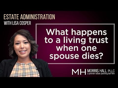 What happens to a living trust when one spouse dies?