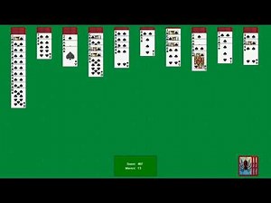 spider solitair windows XP gameplay