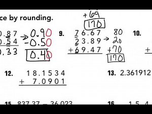 6th 1-1 Sadlier -Estimate Decimal Sums and Differences