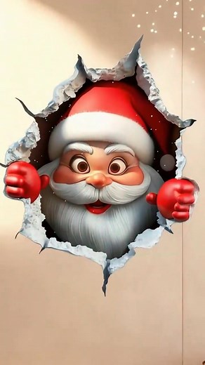 65K views · 205 reactions | Le Père Noël arrive ! ✨ Transformez n'importe quel mur en une surprise 3D magique avec notre sticker facile à décoller. Pas de bavures, que de la magie ! https://t.site/4pe0rG9 | Soma-fixi | Facebook