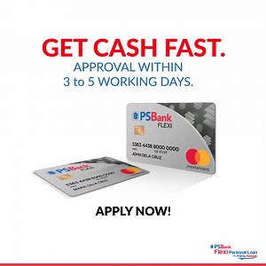 Get that extra cash sa #PSBank. Mag-apply na for a Flexi loan and you can get as much as P250k, collateral-free! #SimpleLangYan Click here to apply online. | PSBank