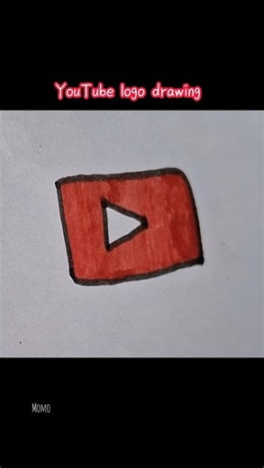 drawing logo of ‪@YouTube‬ 😁 #drawing #youtube #easy