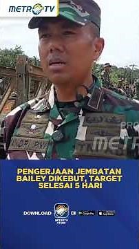 Pengerjaan Jembatan Bailey Dikebut, Target Selesai 5 Hari #shorts