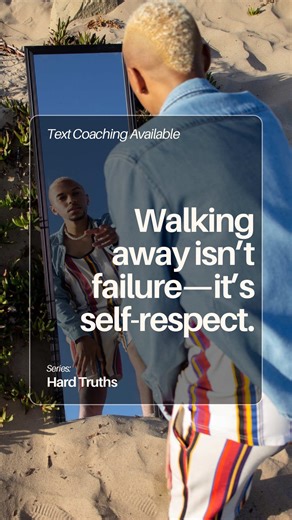 Walking away isn’t failure—it’s self-respect. | walk