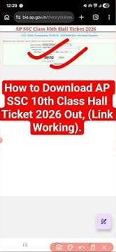 AP SSC Hall Ticket 2026 Out | AP SSC 10th Hall Ticket 2026 Link | How to Download AP SSC Hall Ticket