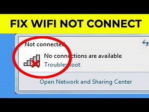 NOT CONNECT - WiFi Connection Problem Windows 7 - How To Connect WiFi In Windows 7