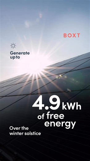 Happy Winter Solstice ❄️🌞 As the shortest day of the year, we'll see around 7 hours and 49 minutes of daylight today… And your solar panels will make the most of every minute. On a standard 10-panel system, our industry-leading AIKO panels are expected to generate around 4.9kWh of energy. That's the equivalent of watching Home Alone on a 50-inch LED TV up to 41 times. To get your fixed price quote, head to: ￼https://bit.ly/3Y6mvH6 | BOXT