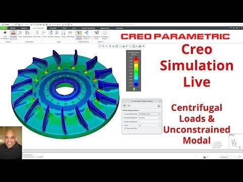 Creo Parametric - Creo Simulation Live - Centrifugal Loads and Unconstrained Modal