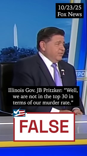 Pritzker’s Inaccurate Pushback on Chicago Murder Rate Claim Link to the full story in the comments. | FactCheck.org