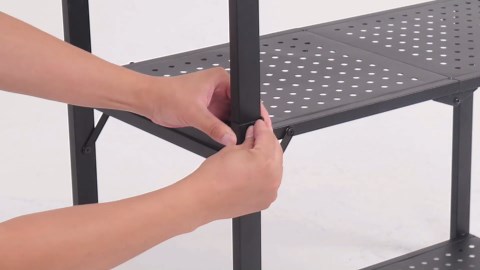 3-Shelf Storage Shelving Unit Metal Rack Heavy-Duty 28"x13.5"x33.5" for Garage, Kitchen and Bedroom Layers Increased Black