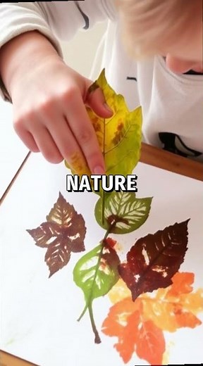 🍂 DIY Stamping with Leaves: Art from Nature!