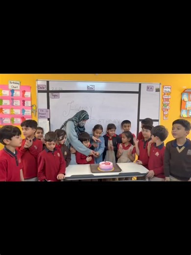 Our lovely learner Ayat from Grade 2B celebrated her special day with her classmates and teachers. The classroom was filled with smiles, laughter, and joyful moments as Ayat shared her happiness with her fellows. We wish Ayat a year full of learning, success, good health, and lots of reasons to smile. May all your dreams shine bright! ✨📚💖 Happy Birthday, Ayat! 🎈🎁 | Roots Millennium School, Kensington Campus, Karachi