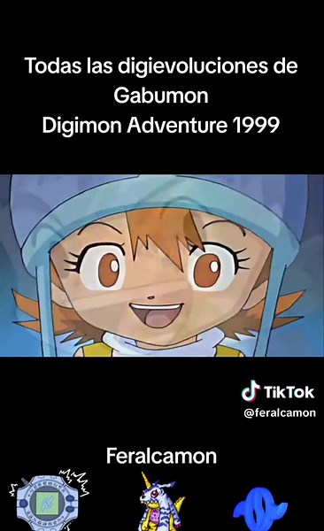 Todas las digievoluciones de Gabumon en Digimon