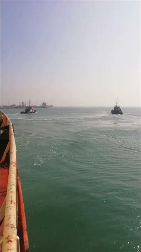 Tug boat in Indian Ocean..