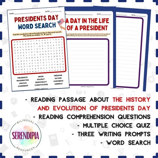 History of Presidents' Day Reading Comprehension Activities | Middle School