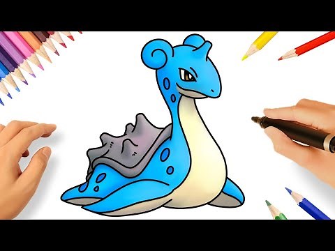 HOW TO DRAW LAPRAS EASY STEP BY STEP | POKÉMON
