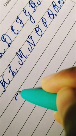 How to write a to z capital alphabets in cursive.
