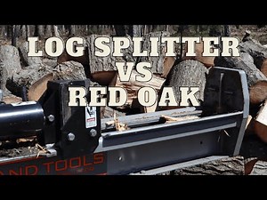 Log Splitter Vs Red Oak - Splitting Spring Firewood