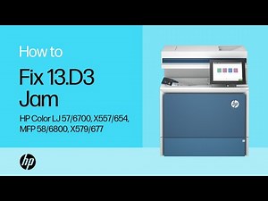 Clear a 13.D3 Jam in Duplexer | HP Color LJ 57/6700, X557/654, MFP 58/6800, X579/677 | HP Support