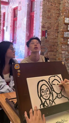 A Beautiful Couple Moment Captured in Art 💕 | #CoupleArt #LoveInArt #CuteCouple |