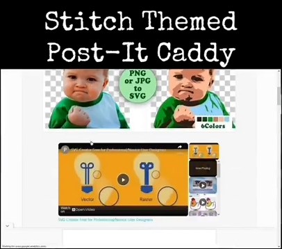 TinkerCAD Tips! Stitch Themed Post-It Note Caddy. #tinkercad #caddesign #3dprintable #3dprinting