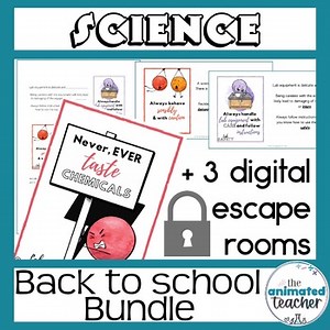 Science Lab Safety and Back to School BUNDLE for middle school