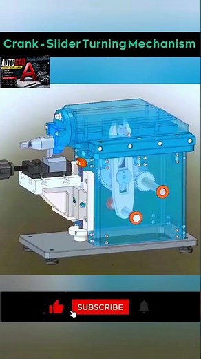 Crank-Slider Turning Mechanism | Mechanical Engineering Animation #shorts