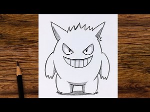 How to draw Gengar step by step | Pokemon drawing | easy tutorial