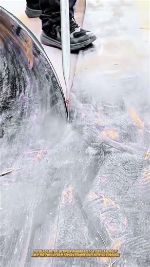 Manual Conveyor Belt Skiving Knife Separates Rubber Layers for Splice Preparation #tools #industrial