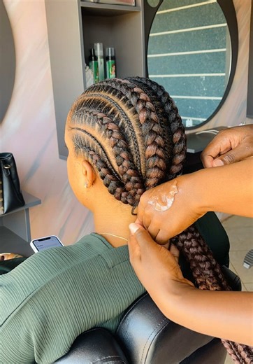 Straight Back Stitch Cornrows Tutorial