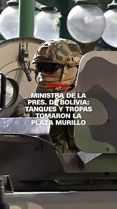 La ministra de la Presidencia de #Bolivia, María Nela Prada, denunció esta tarde un intento de golpe de Estado en Bolivia. Según la ministra, tanques y tropas militares tomaron la Plaza Murillo, en #LaPaz. 🔗: https://cnn.it/45G4RN8 | CNN en Español