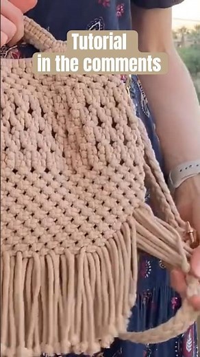 Easy macrame bag tutorial 3 mm cotton cord #macramebag #macramedesign #ewamacramecrete