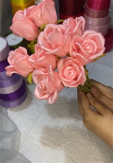 How to Make Beautiful Ribbon Roses Tutorial
