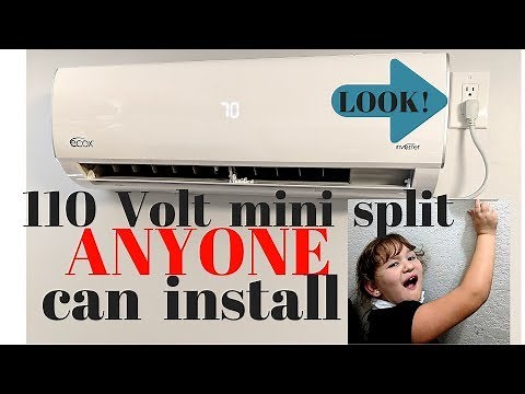 VIDEO REVIEW: No HVAC contractor needed ductless mini split installation heat pump 110 volt install