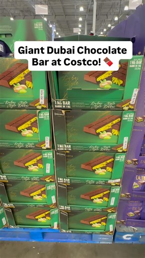 Giant Dubai Chocolate Bar at Costco! 🍫 It’s so big, great for sharing! $29:99 #dubaichocolate #chocovia #costcofindsca #costcocanada @chocoviachocolatier | costcofindsca