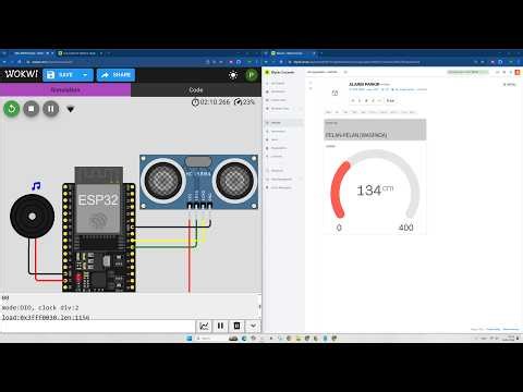 FULL Tutorial Alarm Parkir Sensor Ultrasonik Visual dan Suara ESP32 Blynk Smartphone #iot #blynk