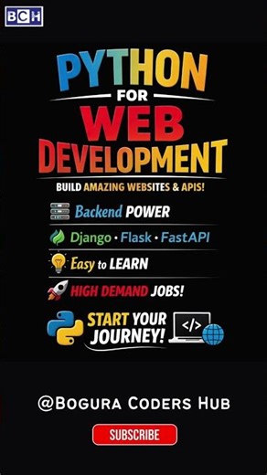 Python for Web Development 🚀 Build Websites, APIs & Your Career! |Why Python is Perfect for Web dev?