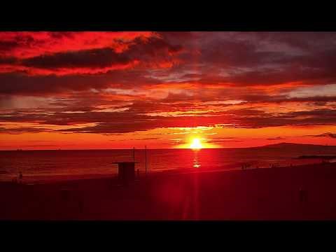 Zenset: Blazing Pacific Ocean Sunset Over Southern California Mountains (April 10th)