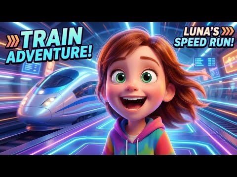 Luna on the Bullet Train | Super Fast 3D Cartoon Animation Story for Kids | Luna’s Travel Adventure