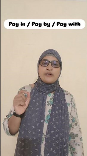 Pay in/Pay by/Pay with/ Difference English simple words/Grammar / Learn English / Vocabulary