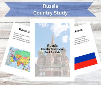 Russia Country Study Mini Book for Kids | Geography & Culture | Grades 1–3