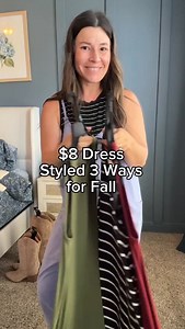3 ways to style the $8 Walmart swing dress for fall 🍂 This is such an easy, affordable basic to keep in your closet. Looks amazing on everyone, comes in so many colors and can be dressed up or down in endless ways! From errands to date night to the pumpkin patch, and Thanksgiving dinner, this dress is the definition of versatile. 👏 ✨ Comment DRESS and I’ll send you the link to shop! ✨ Follow @makingfrugalfun for more affordable style home finds every day. #WalmartFashion #AffordableStyle #Fall