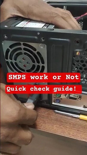 🛠️ Your PC not powering on? Here's how to check if your SMPS is working or faulty! 🔌 #PCRepair